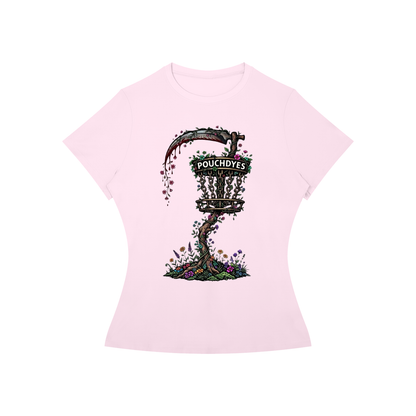 Floral PouchDyes logo Women’s Slim Fit