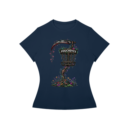 Floral PouchDyes logo Women’s Slim Fit