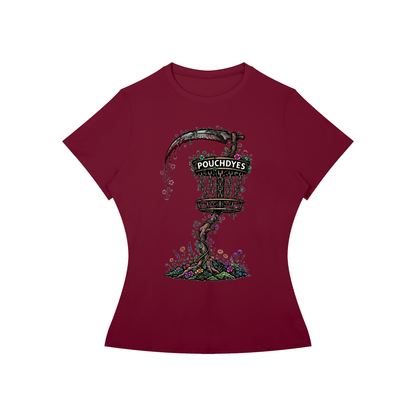Floral PouchDyes logo Women’s Slim Fit