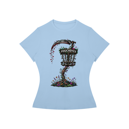 Floral PouchDyes logo Women’s Slim Fit