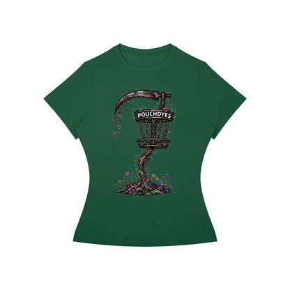 Floral PouchDyes logo Women’s Slim Fit