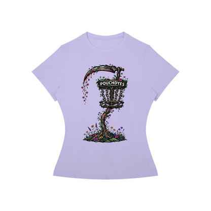 Floral PouchDyes logo Women’s Slim Fit